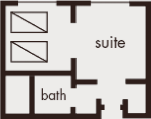スイートルームの内観図